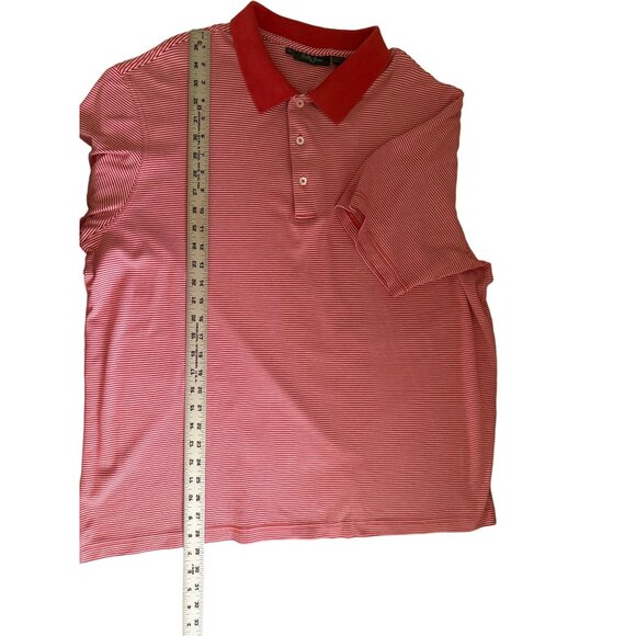 Bobby Jones Orange & White Striped Polo Shirt XXL 100% Cotton - Picture 7 of 8